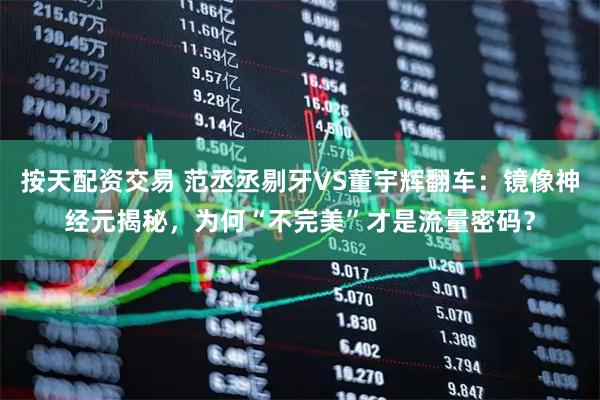 按天配资交易 范丞丞剔牙VS董宇辉翻车：镜像神经元揭秘，为何“不完美”才是流量密码？