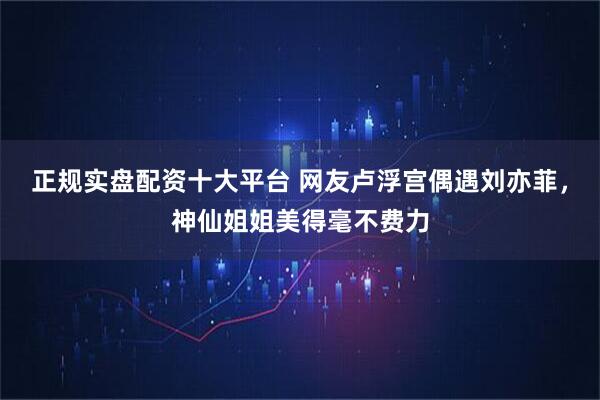正规实盘配资十大平台 网友卢浮宫偶遇刘亦菲，神仙姐姐美得毫不费力